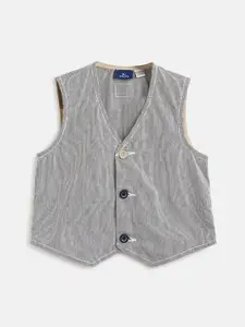 Chicco Boys Striped Cotton Lightweight Tailored Jacket