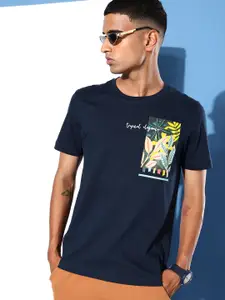 Mast & Harbour Tropical Printed Pure Cotton Casual T-shirt