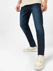 Urbano Fashion Men Slim Fit Slash Knee Light Fade Stretchable Jeans