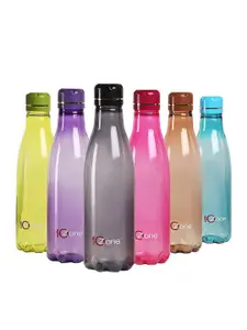 Cello Ozone 6 Pcs Multi-Coloured Plastic Fridge Water Bottles 1 L Each