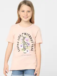 KIDS ONLY Girls Typography Printed Cotton T-shirt