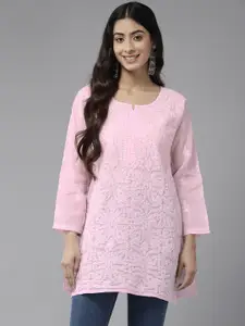 ADA Ethnic Motifs Embroidered Chikankari Kurti