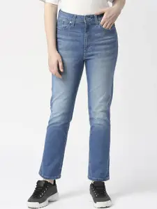 Pepe Jeans Women Straight Fit High-Rise Heavy Fade Cotton Jeans