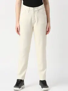 Pepe Jeans Women Relaxed Fit High-Rise Tapered Cotton Jeans