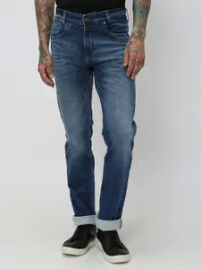 Mufti Men Narrow Fit Low Distress Heavy Fade Stretchable Cotton Jeans