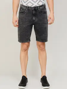 Forca by Lifestyle Men Washed Mid-Rise Denim Shorts