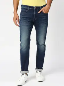 Pepe Jeans Men Tapered Fit Low-Rise Heavy Fade Cotton Jeans
