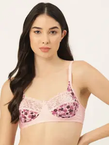 ETC Non-Padded Floral Printed Lace T-Shirt Bra