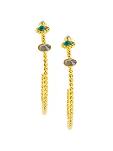 ahilya Gold-Plated Contemporary Hoop Earrings