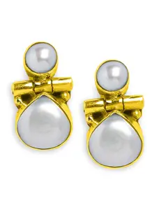 ahilya Gold-Plated Contemporary Studs Earrings