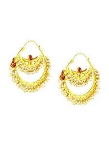 ahilya Gold-Plated Contemporary Chandbalis Earrings
