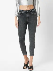Kraus Jeans Women Skinny Fit High-Rise Heavy Fade Cotton Jeans