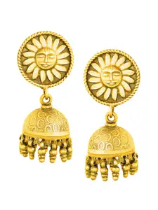 ahilya Gold-Plated Jhumka Earrings