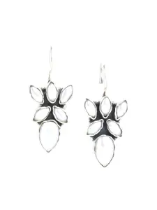 ahilya Silver-Plated Contemporary Drop Earrings