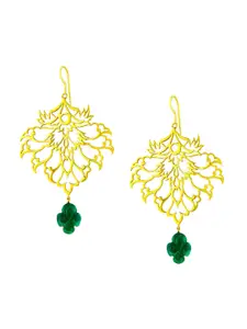 ahilya Gold-Plated 92.5 Sterling Silver Contemporary Drop Earrings