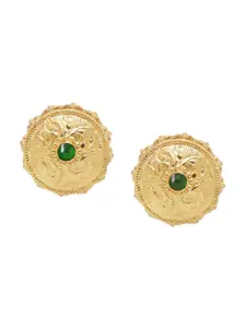 ahilya Gold-Plated Circular Studs Earrings