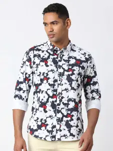 Pepe Jeans Men Blue Relaxed Floral Printed Casual Shirt