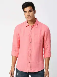 Pepe Jeans Men Pink Relaxed Casual Shirt