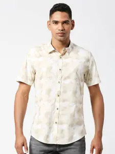 Pepe Jeans Relaxed Abstract Printed Cotton Casual Shirt