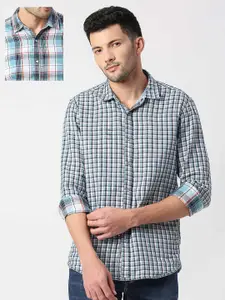 Pepe Jeans Tartan Checked Relaxed Reversible Casual Shirt