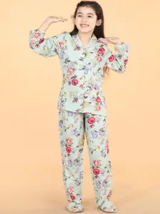 PICCOLO Girls Floral Printed Night Suit