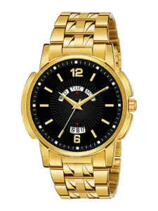 Shocknshop Men Dial & Bracelet Style Straps Analogue Multi Function Watch WCH74Black