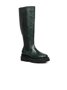Saint G Women High Top Flatform-Heeled Leather Winter Boots
