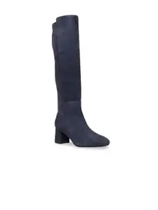 Saint G Women High Top Genuine Leather Block Heeled Winter Boots