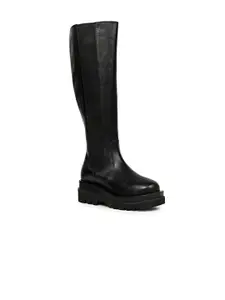 Saint G Women High Top Genuine Leather Platform Heeled Winter Boots