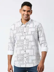 Pepe Jeans Relaxed Ethnic Motifs Printed Cotton Casual Shirt