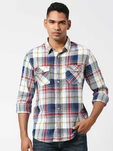 Pepe Jeans Relaxed Tartan Checks Checked Cotton Casual Shirt