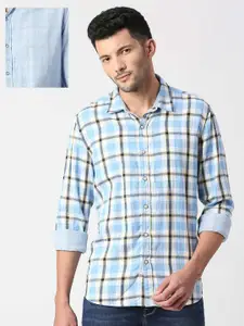 Pepe Jeans Relaxed Tartan Checks Checked Cotton Reversible Casual Shirt