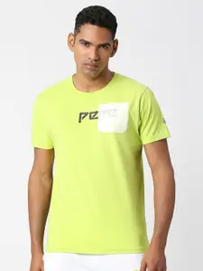 Pepe Jeans Men Typography Printed Pure Cotton Slim Fit T-shirt