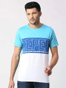 Pepe Jeans Typography Printed Pure Cotton Slim Fit T-shirt