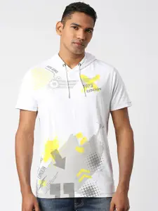 Pepe Jeans Graphic Printed Hooded Pure Cotton T-shirt