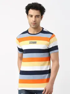 Pepe Jeans Men Striped Pure Cotton Slim Fit T-shirt