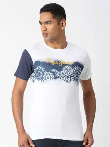 Pepe Jeans Men Graphic Printed Pure Cotton Slim Fit T-shirt