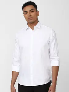 V Dot Self Design Pure Cotton Slim Fit Casual Shirt