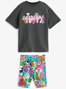 NEXT Girls Printed T-shirt with Shorts
