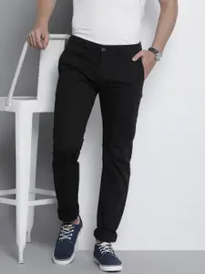Nautica Men Solid Slim Fit Mid-Rise Casual Trousers