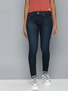 Levis Women Super Skinny Fit Light Fade Mid-Rise Stretchable Jeans