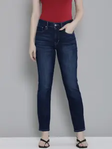Levis Women 724 Straight Fit High-Rise Light Fade Stretchable Jeans