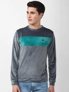 Peter England Casuals Colourblocked Sweatshirt