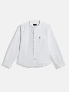 M&H Juniors Boys Solid Pure Cotton Casual Shirt