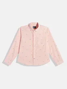 M&H Juniors Boys Conversational Opaque Printed Pure Cotton Casual Shirt