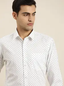 Hancock Polka Dot Pure Cotton Slim Fit Party Shirt