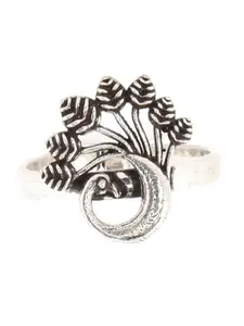 ahilya Silver-Plated 92.5 Sterling Silver Adjustable Finger Ring