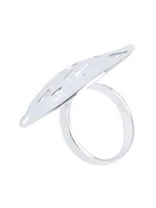 ahilya Silver-Plated 92.5 Sterling Silver Collage Finger Ring