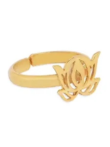 ahilya 92.5 Sterling Silver Gold-Plated Finger Ring