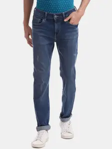 V-Mart Men Classic Low Distress Light Fade Low-Rise Cotton Jeans